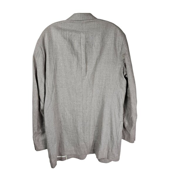 VTG J.Crew Oarsman Linen Blazer 42L Beige Neutral Classic Resort Summer Coastal - Picture 2 of 13